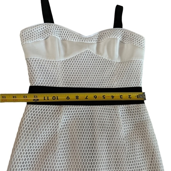 Milly Black & White Bustier Dress with Mess Overlay Size 4 - Picture 12 of 17